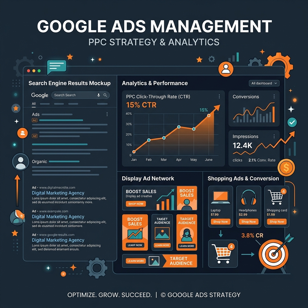 Google Ads Management Illustration