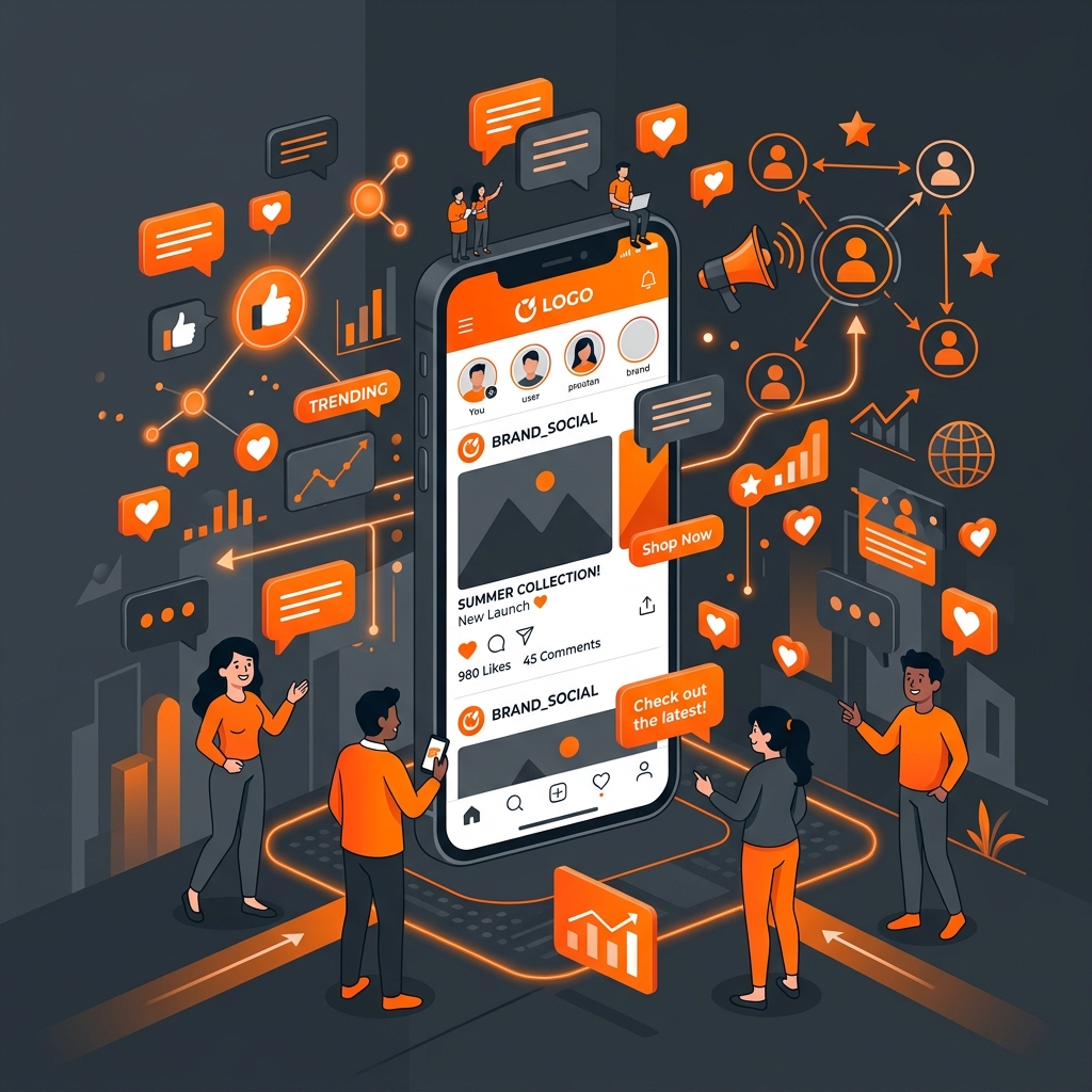 Social Media Marketing Illustration